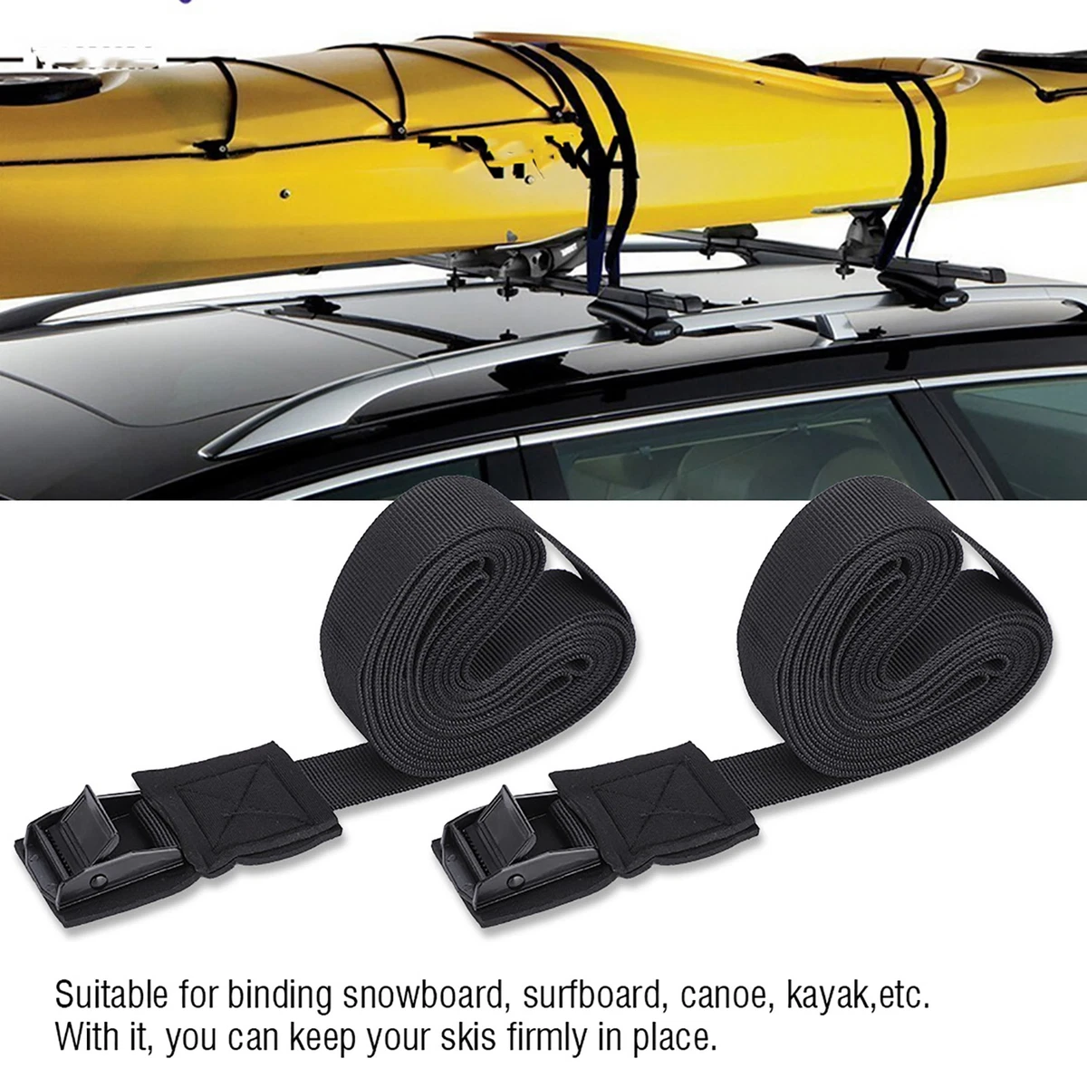 2pcs set Outdoor Lashing Tie Surfboard Kayak Roof Rack Cam Buckle
