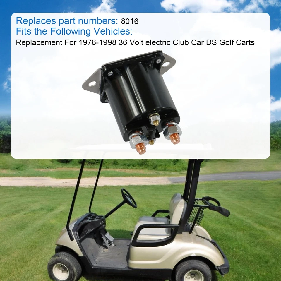 Carro de golf Club Car DS parte 36 V 36 voltios solenoide para 1976-1998 4 terminales ClubCar Foto 3 de 4