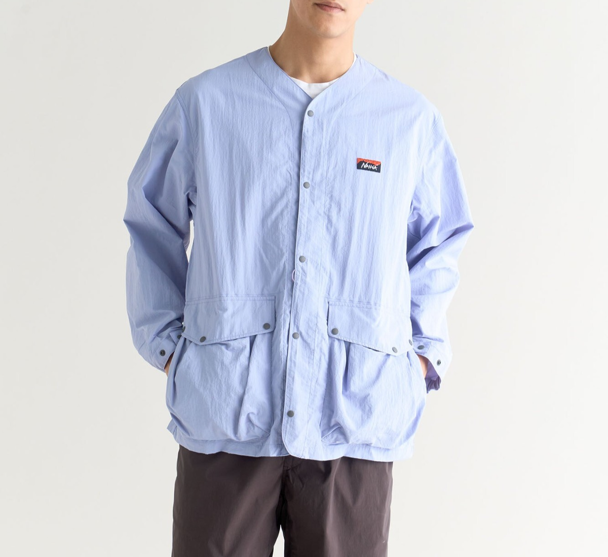 ASK availability first)NANGA NYLON TUSSER NO COLLAR JACKET(MEN 