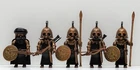 5 x WARRIORS BLACK BRONZE PLAYMOBIL - NUBIANS Greeks Romans Saracens Persians RARE