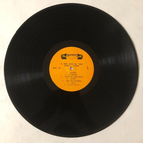 DOCUMENTAL SERIES, AMANDA LEDESMA - EL ANGEL RUBIO DEL TANGO - 1989 MEXICAN LP - Imagen 4 de 5