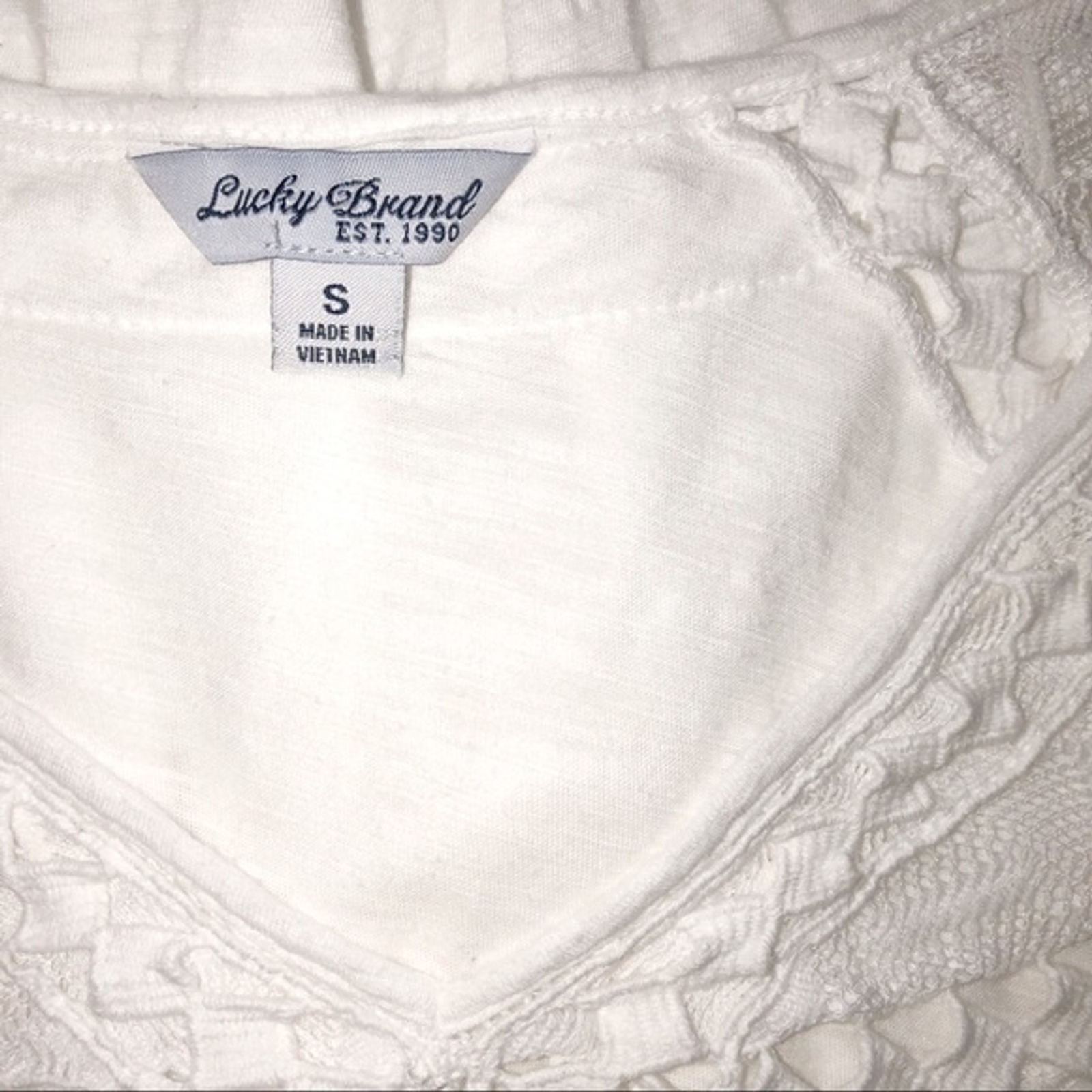 Lucky Brand small oversized basic white blouse - image 5