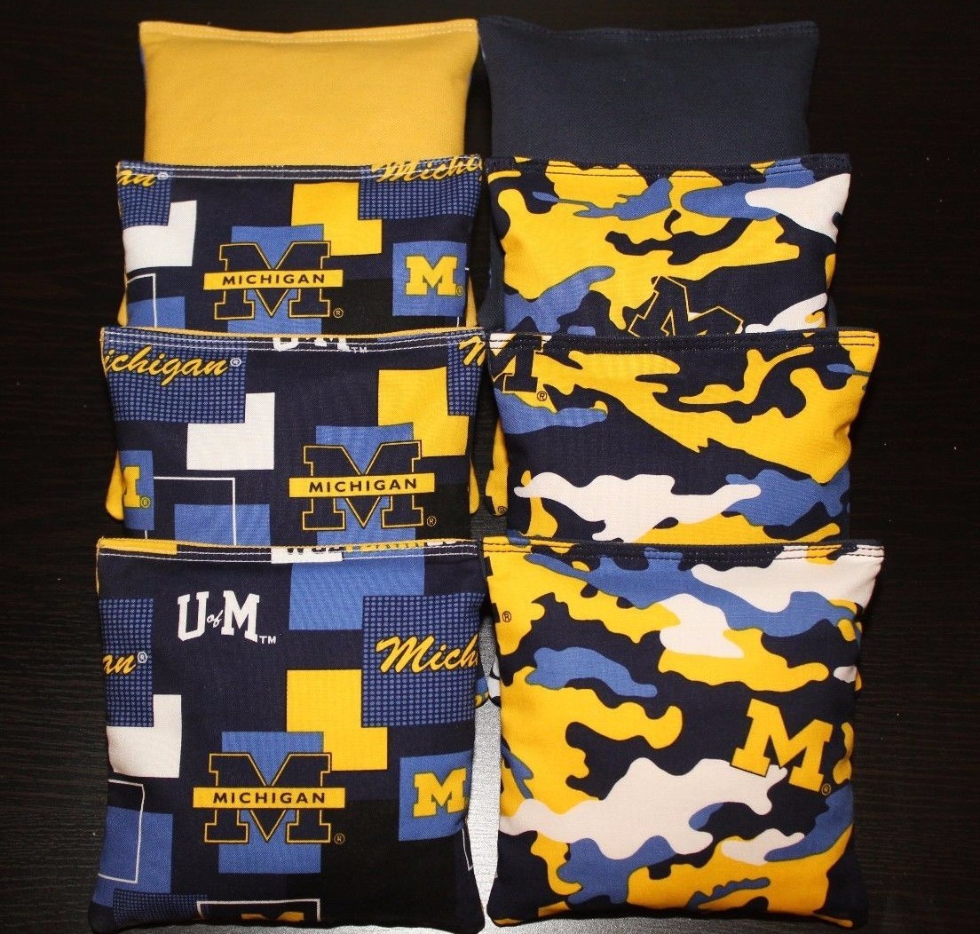 Michigan Wolverines Version 8 Cornhole Wraps - Set of 2 - Custom Cornhole, LLC Michigan Wolverines Version 8 Cornhole Wraps - Set of 2 - Custom Cornhole, LLC