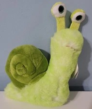 DolliBu 8” Green Snail Stuffed Animal Plush NWT