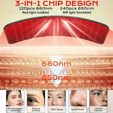 new KEHU Red & Infrared Light (low-level laser) Therapy  Pad + 4 pcs 660nm/850nm