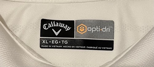Callaway Golf Shirt Herren XL weiß kurzarm Polopullover Opti-Dri Logo - Bild 14 von 14