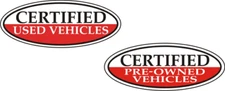 3 Packs Car Dealers Vinyl Highlights Certified Oval slogans for car lot