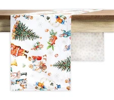 Cotton Table Runner 14.5"x108" Chromo Design Thanksgiving/Christmas