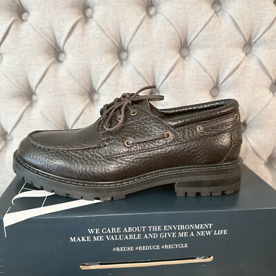 ZARA MAN MEN Marron Brown Nautico Bb Piel Abatanada Leather  display picture 3