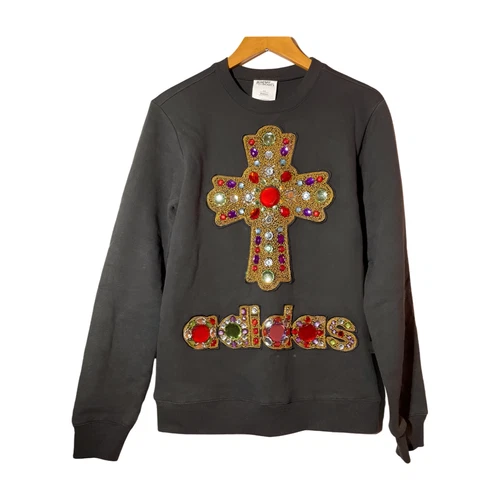 Adidas Jeremy Scott Collaboration Bijou Sweat Cross Size M Used - Picture 1 of 8