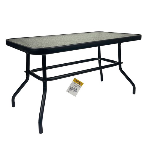 Glass Coffee Table Small Rectangular Indoor Outdoor Glass Topped Garden Patio - Picture 2 of 3