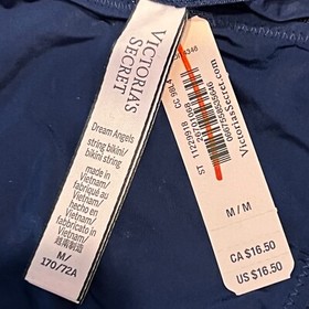 NWT VICTORIA'S SECRET Dream Angels String Bikini Sz S-M-L-XL Blue Silky Lace