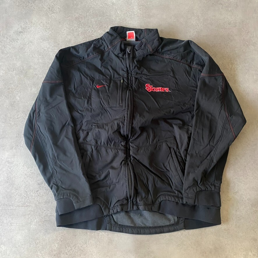 SACAI X NIKE Nike Giacca Uomo XL St Johns Softshell Foderata in Pile Giacca a Vento Vintage Nero