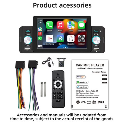 DAB Single Din Auto Stereo Radio 5Inch Touchscreen mit Bluetooth TF MP5 Player - Bild 9 von 17