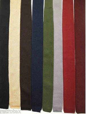 Strick Krawatten diverse Farben Wolle Retro Neuwertig - Bild 1 von 4