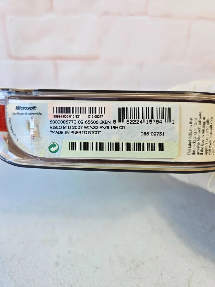 Microsoft Visio Standard 2007 PC New Sealed Skew D86-02751 Made in Puerto Rico - Image 2 of 4