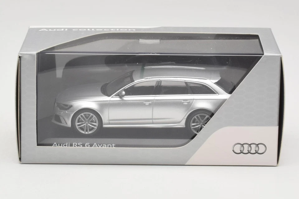 5011216213 Audi RS6 C7 Avant Prisma Silver Minichamps 1/43 - Image 4 of 4