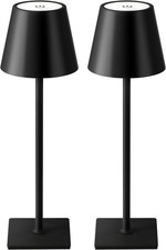 2 Pack Cordless Table Lamp, Portable LED Desk Lamps, 5000Mah Battery Operated, 3