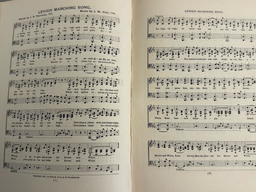 Songs of Lehigh University Book of Sheet Music Songbook Antique Vintage 1912 - Imagen 12 de 18