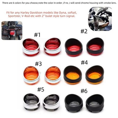 2x Blinker Licht Rauch Objektiv Abdeckung Blenden Visier Fit Für Harley Touring