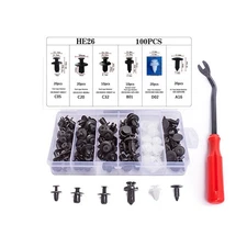 100 PCS Clips For Car Retainer Auto Plastic Fasteners Kit Push Pin Rivet Truck j