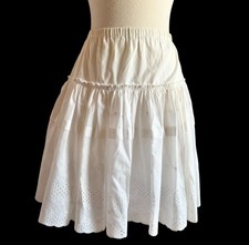 Girl's or Woman's Full White Cotton Petticoat for Folk Dance Group 30-36 Waist