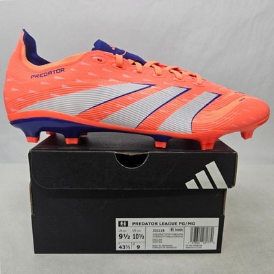 Adidas Predator League FG/MG Soccer Cleats JI1115 Orange Blue Men's Size 9.5