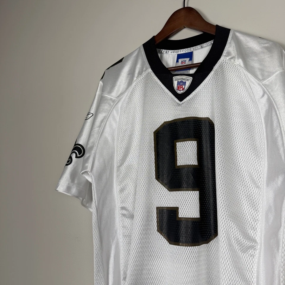 Vintage Y2K NFL Football New Orleans Saints Drew Brees Jersey White Medium - Image 4 of 4