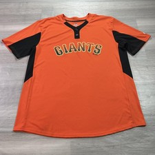 San Francisco Giants Jersey Mens XL Orange Black MLB Baseball Cool Base Majestic
