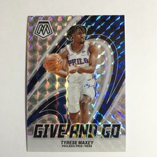 TYRESE MAXEY 2023-24 Panini Mosaic #14 Mosaic Prizm Give And Go 76ers