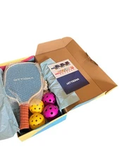 HITTIONA Pickleball Paddles - Fiberglass Pickleball Paddles Set of 2 & 4 balls