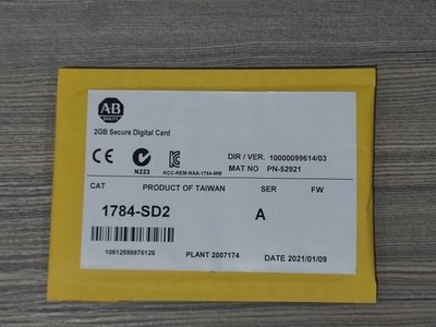 New AB 1784-SD2 Secure Digital Memory Card, 2 GB in Bag, Sealed 1784SD2