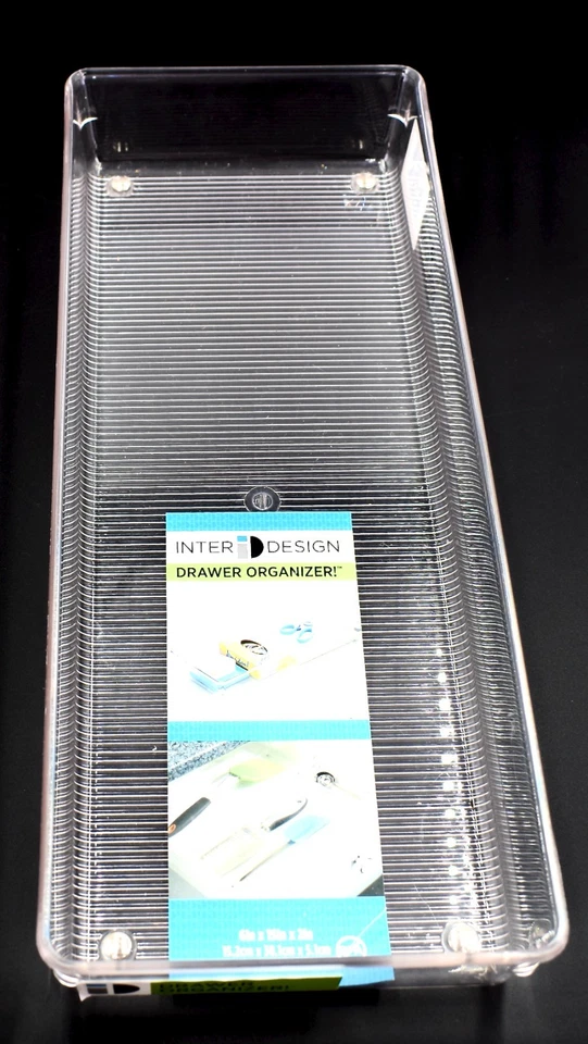 The Container Store Drawer Organizer,Heavy-Duty Clear Plastic,BPA Free,6"x15"x2" - Image 3 of 3