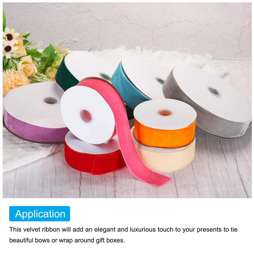 Cinta de terciopelo 1 1/2 pulgadas x 10 yardas carrete de una sola cara sedoso para manualidades hágalo usted mismo caqui Foto 4 de 4