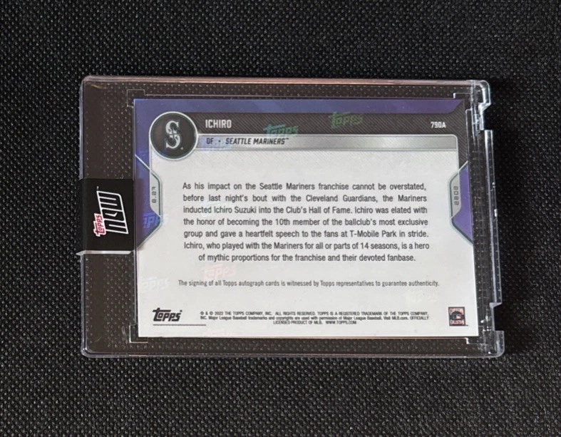 Ichiro 2022 Topps Now Autograph 21/51 Seattle Mariners - Image 2 of 2