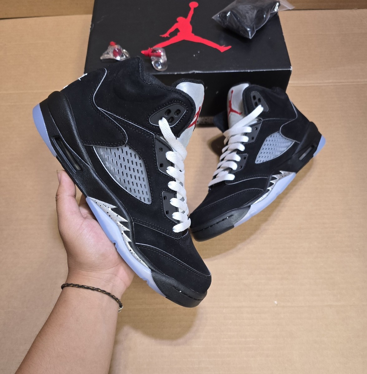 Size 7 - Air Jordan 5 Retro OG Black Metallic Reimagined