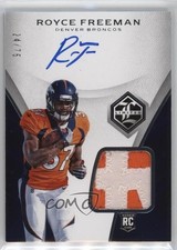 2018 Panini Limited Rookie Silver Spotlight 24/75 Royce Freeman Patch Auto ms9