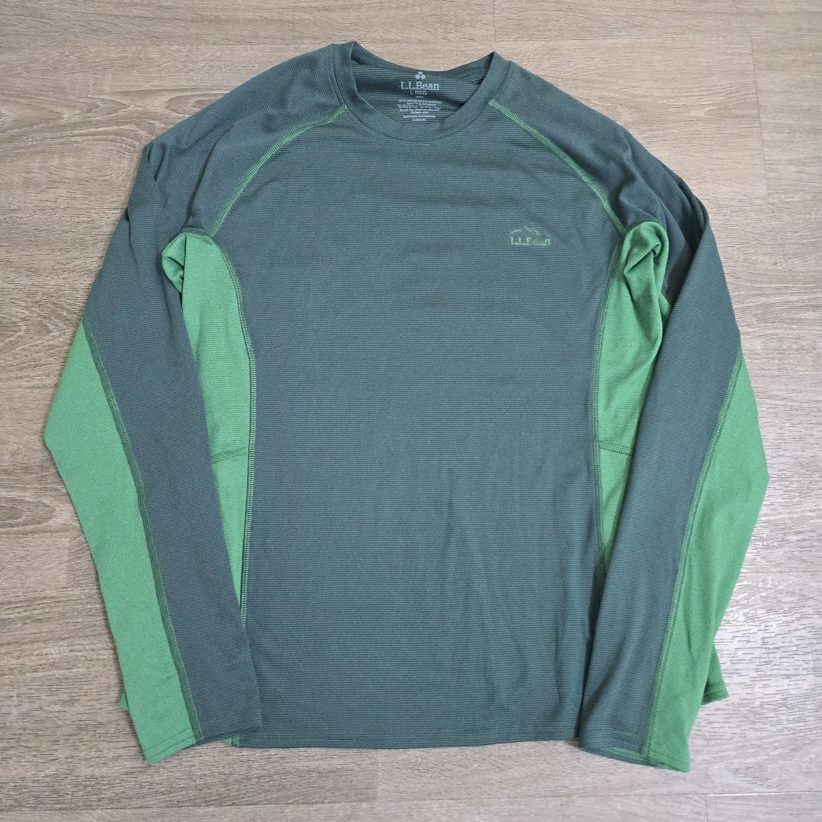 LL Bean Midweight Base Layer Shirt Top Green Long Sleeve Mens Large EUC
Opens in a new window or tab