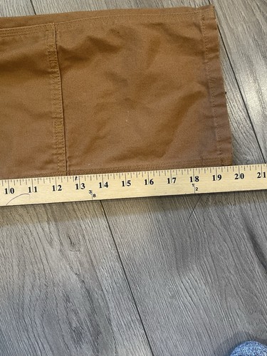 Carhartt Overalls Size Youth 6 Brown Canvas Adjustable Double Knee Bibs Utility - Picture 6 of 7