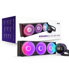 High-End NZXT Kraken Elite 360 v2 RGB AIO Wasserkühlung (Schwarz) + LCD Display