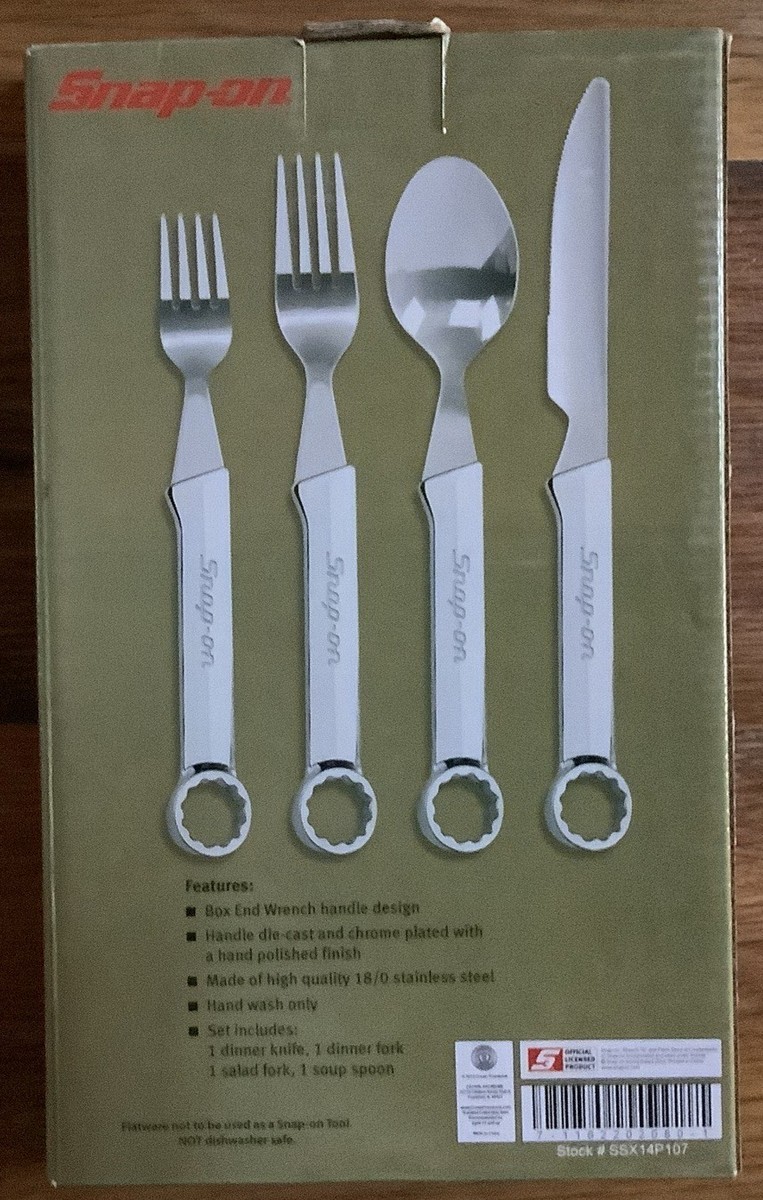 Snap-on スプーン＆フォークセット　4セット Snap on tools box end wrench flatware set NEW 4 piece silverware