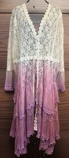 Plumero de encaje Ombré púrpura THE PYRAMID COLLECTION Shabby Chic nuevo sin etiquetas para mujer 3XL