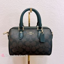 NWT Coach Mini Rowan Crossbody Bag CCL59 Gold/Walnut/Black