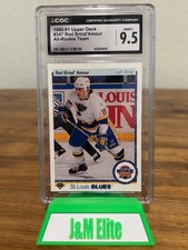 1990-91 NHL UPPER DECK #347 ROD BRIND'AMOUR ALL-ROOKIE HOCKEY CARD | CGC 9.5. rookie card picture