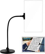 Magnifying Glass with Stand, 10"X6" Flexible Gooseneck Magnifying, Large Page Ma