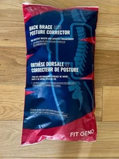 Fit Geno Back Brace Posture Corrector Adult Size Small Black