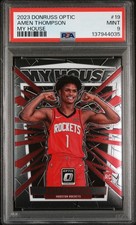 2023 PANINI DONRUSS OPTIC MY HOUSE #19 AMEN THOMPSON PSA 9
