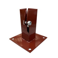 50mm x 50mm Bolt Down Met Post / Brown Fence Post Shoe Support