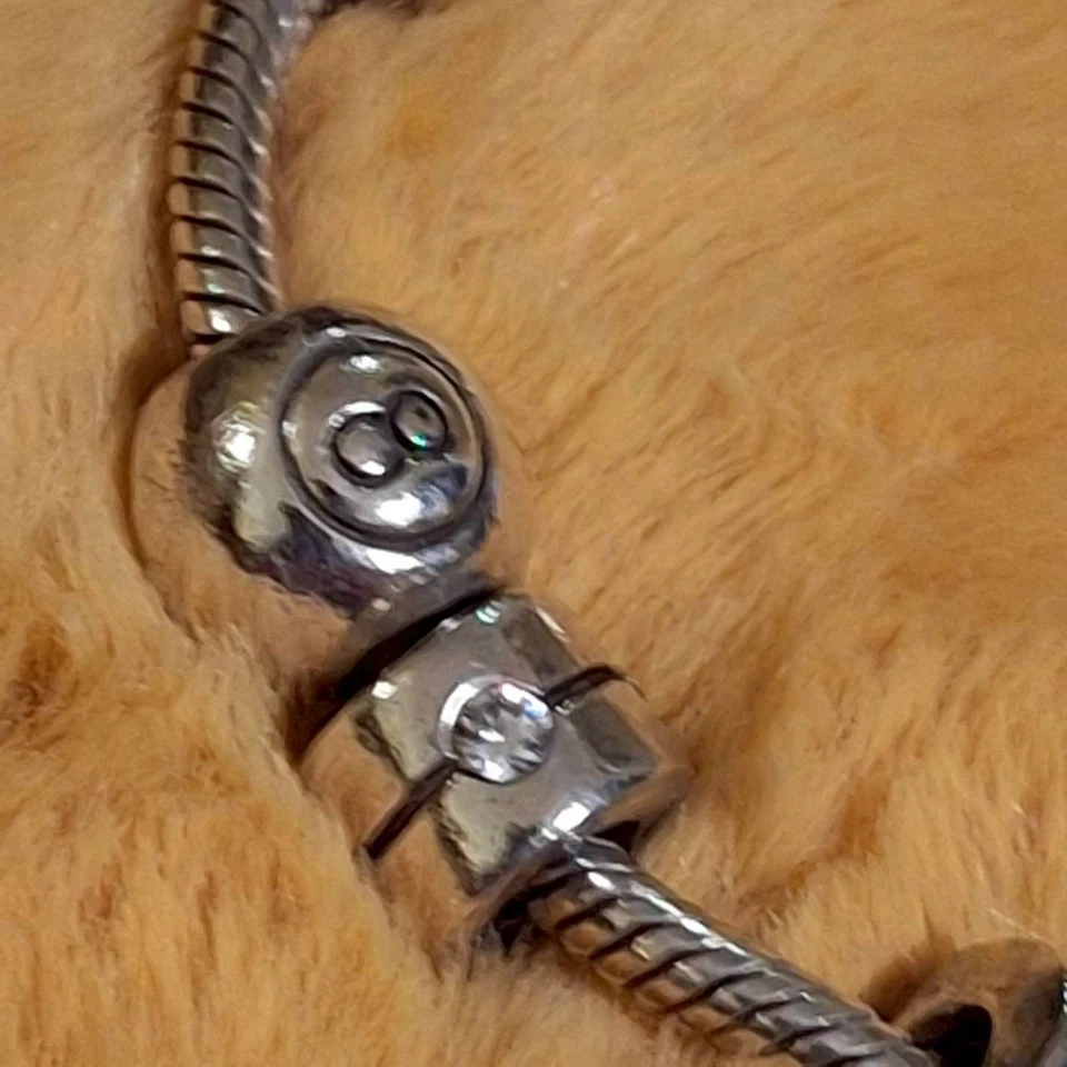 Pandora Silber Armband mit 9 Charms - Bild 3 von 4