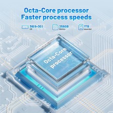 Android 16 10 Inch Tablet, 36GB+256GB 1TB Expand, Octa-Core T310, WiFi 6 BT5.2, 5